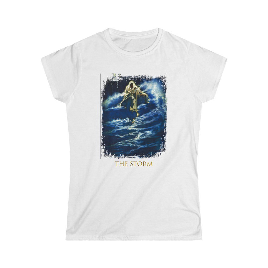 The Storm by Ron DiCianni – Women’s Short Sleeve Tshirt 64000L