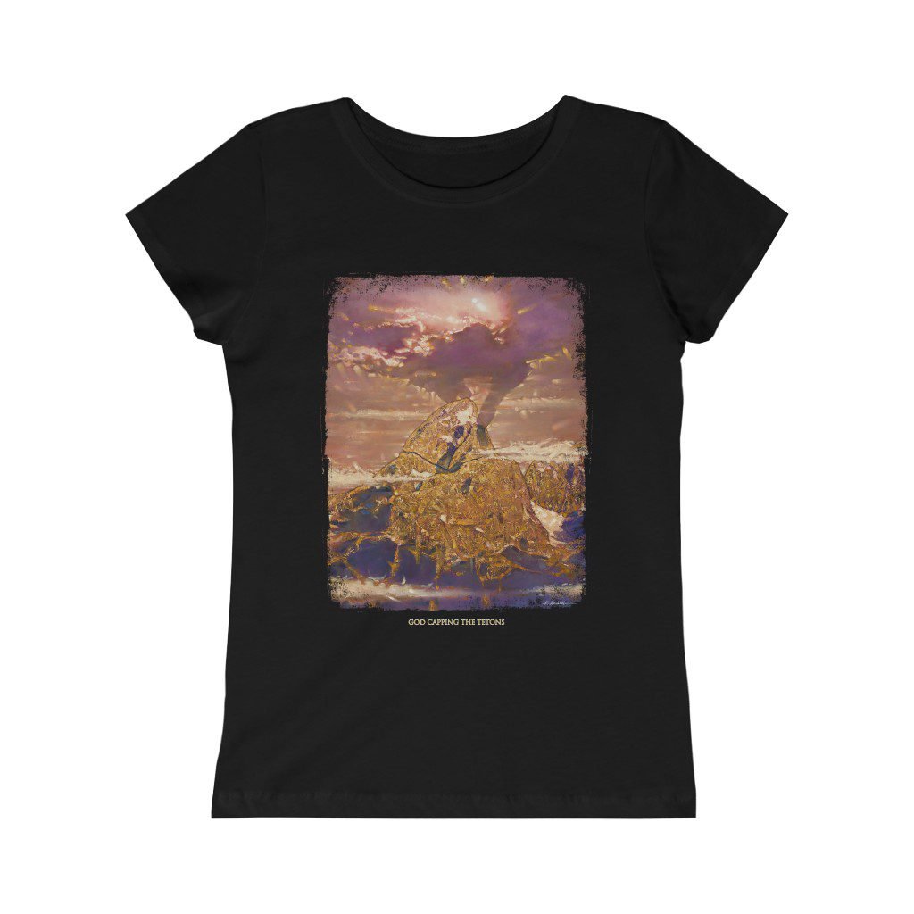 God Capping The Tetons by Ron DiCianni – Girls Short Sleeve Tshirt 3710