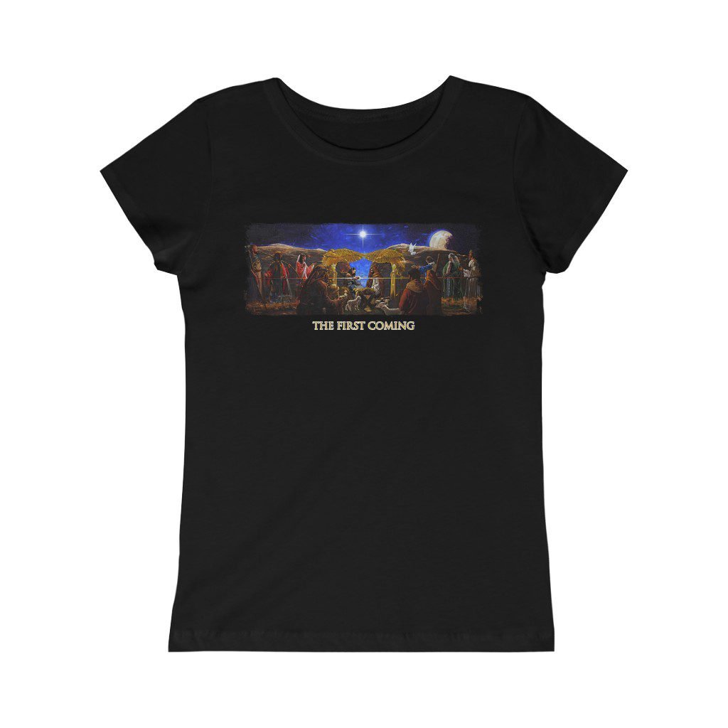 The First Coming by Ron DiCianni – Girls Short Sleeve Tshirt 3710