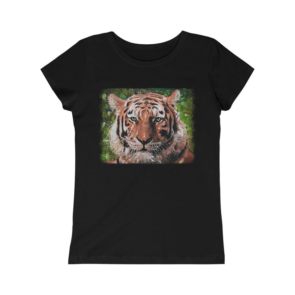 Tiger by Ron DiCianni – Girls Short Sleeve Tshirt 3710