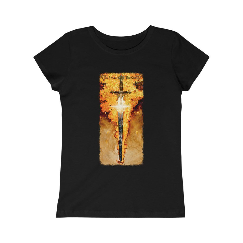 The Sword of The Spirit by Ron DiCianni – Girls Short Sleeve Tshirt 3710