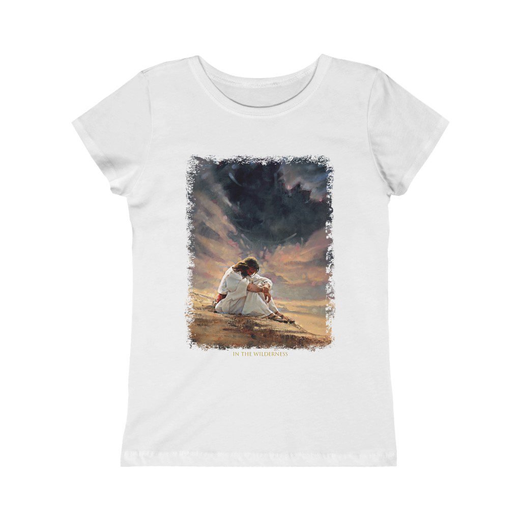 In The Wilderness by Ron DiCianni – Girls Short Sleeve Tshirt 3710