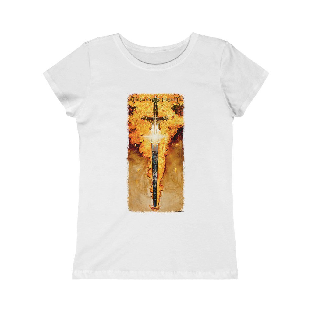 The Sword of The Spirit by Ron DiCianni – Girls Short Sleeve Tshirt 3710