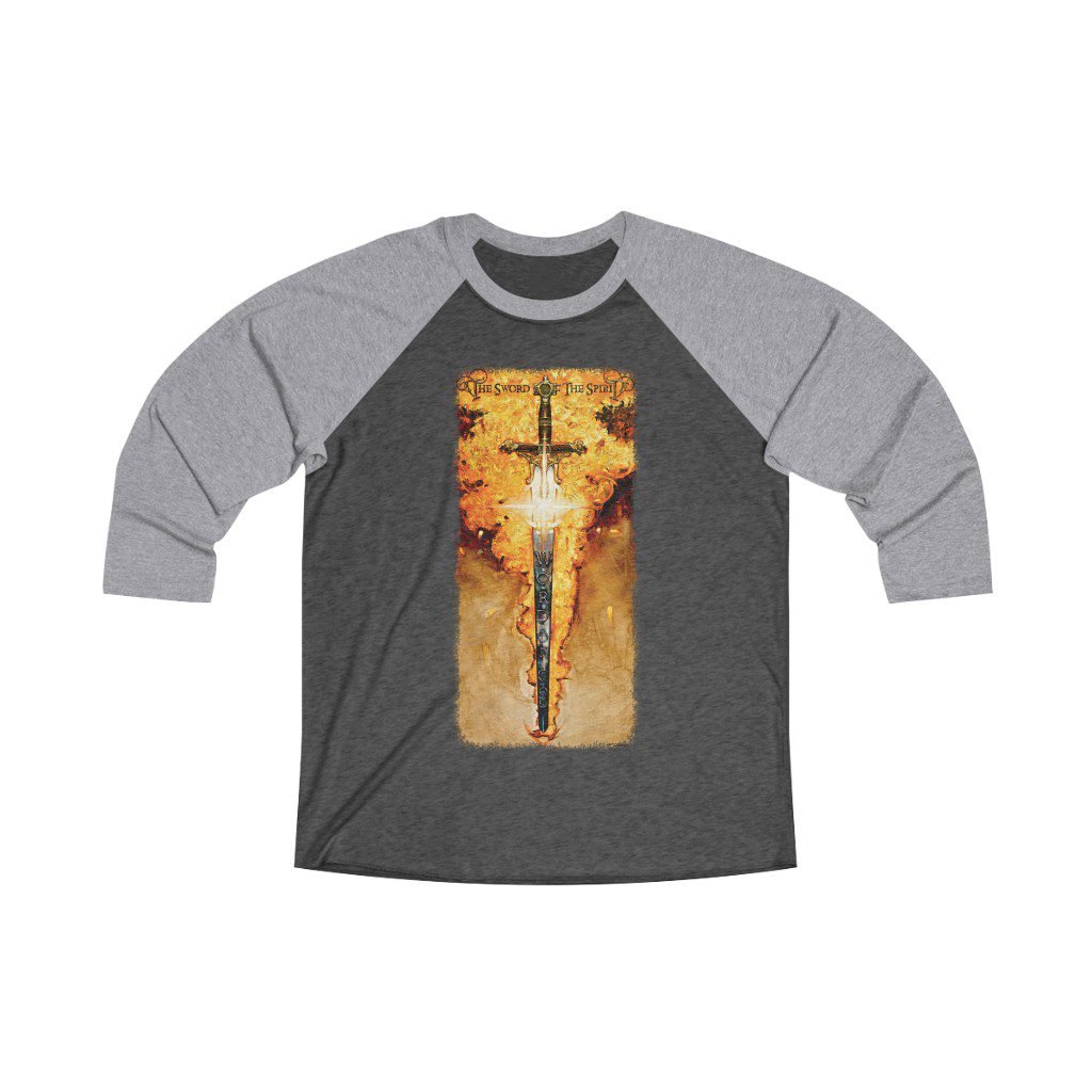 The Sword of The Spirit by Ron DiCianni – 3/4 Sleeve Baseball Tee 6051