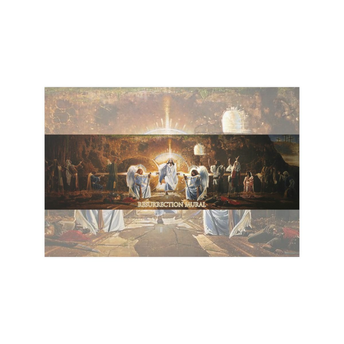 Resurrection Mural by Ron DiCianni – White Satin Poster Prints (210gsm)