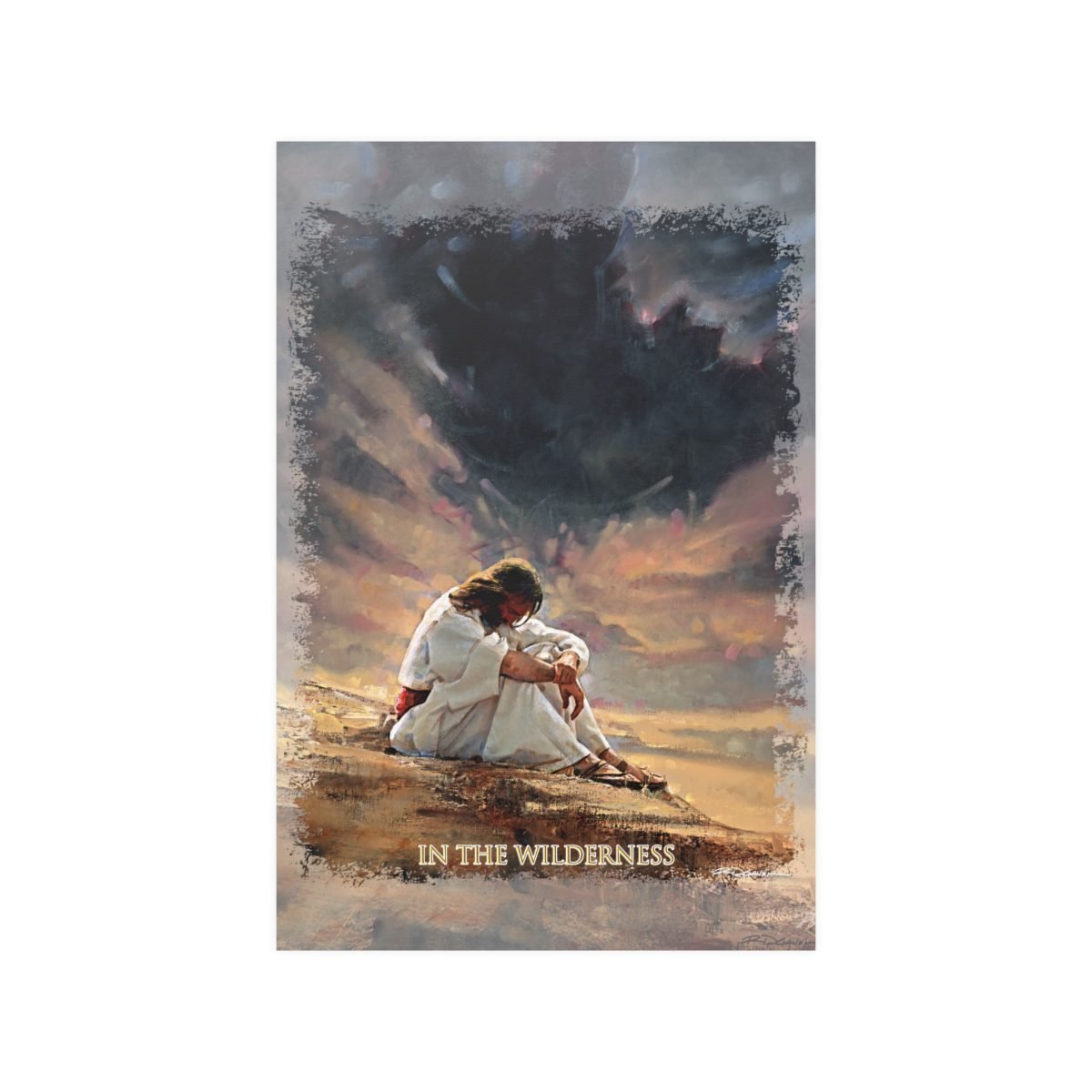 In The Wilderness by Ron DiCianni – White Satin Poster Prints (210gsm) (Rough Edge Version)