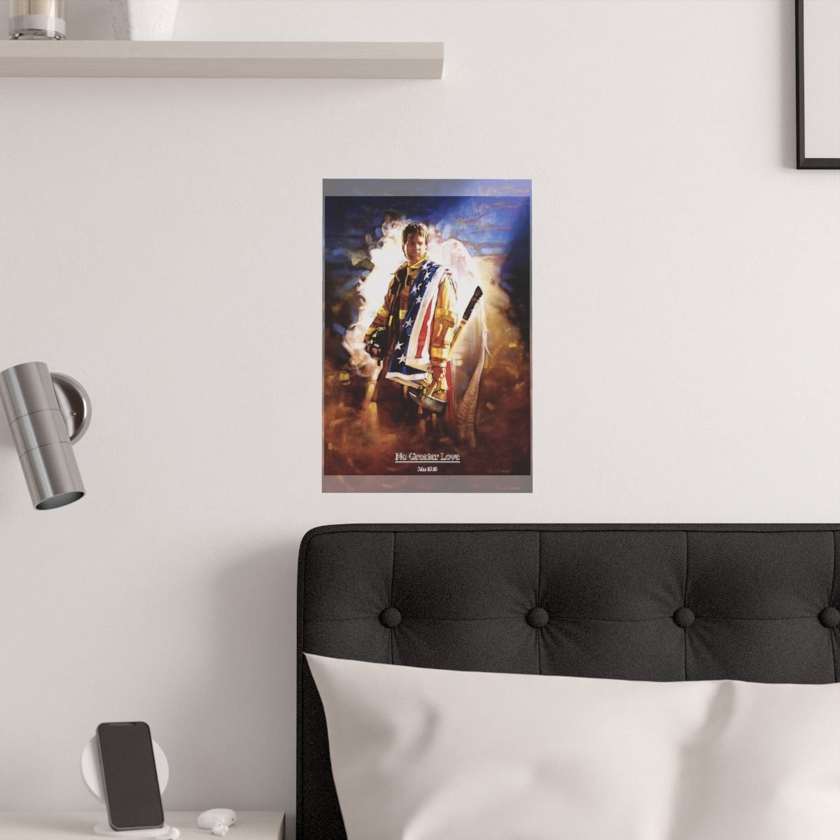 No Greater Love by Ron DiCianni – White Satin Poster Prints (210gsm)