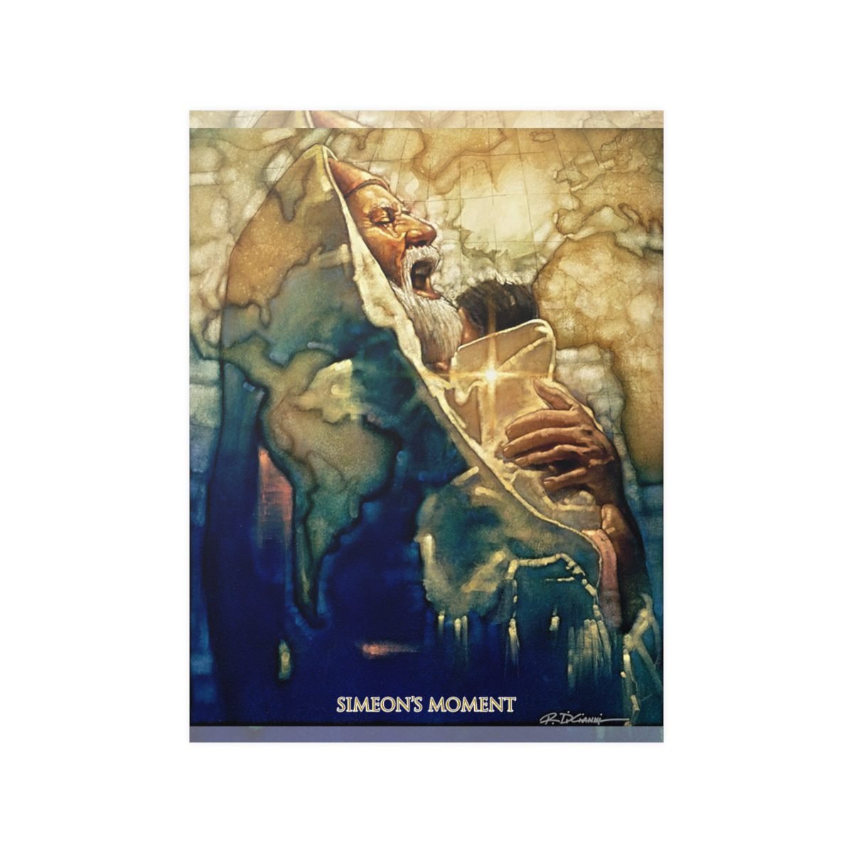 Simeon’s Moment by Ron DiCianni – White Satin Poster Prints (210gsm)