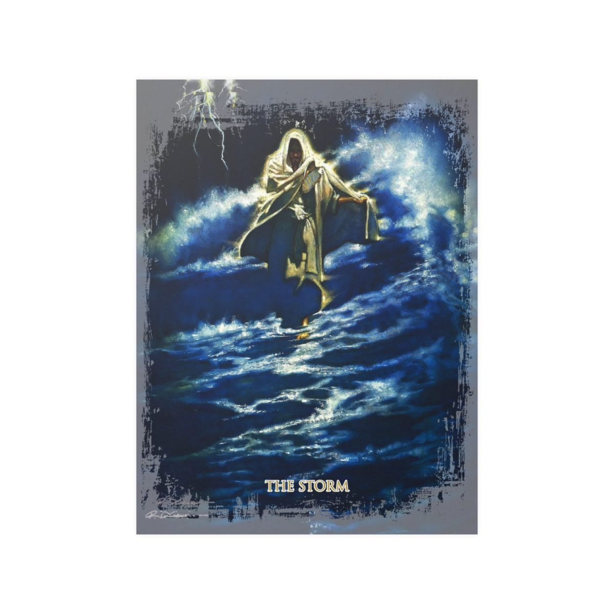 The Storm by Ron DiCianni – White Satin Poster Prints (210gsm) (Rough Edge Version)