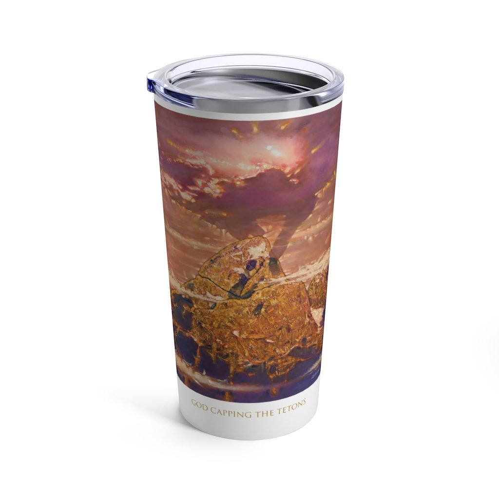 God Capping The Tetons by Ron DiCianni – 20oz White Stainless Steel Tumbler