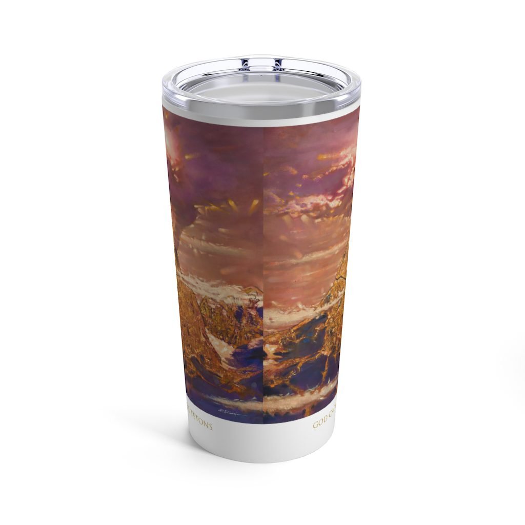 God Capping The Tetons by Ron DiCianni – 20oz White Stainless Steel Tumbler