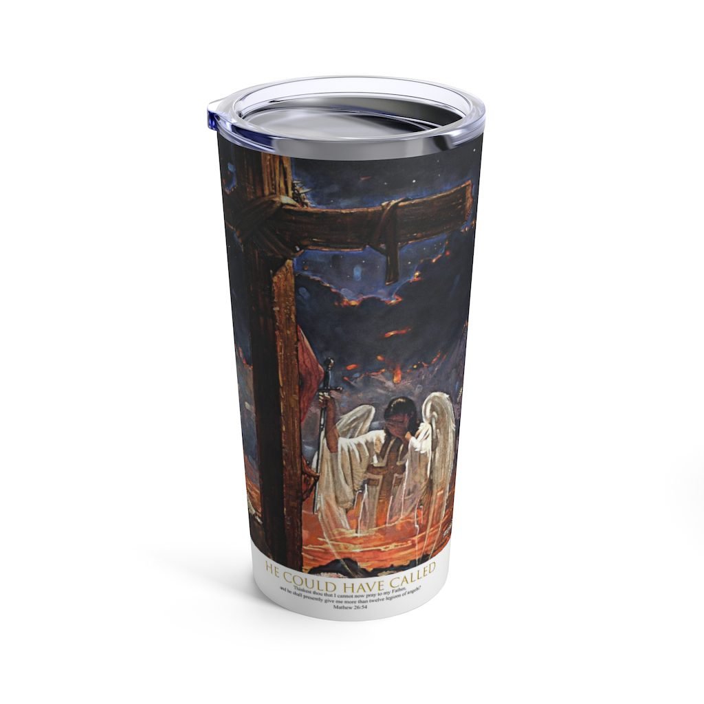 He Could Have Called by Ron DiCianni – 20oz White Stainless Steel Tumbler