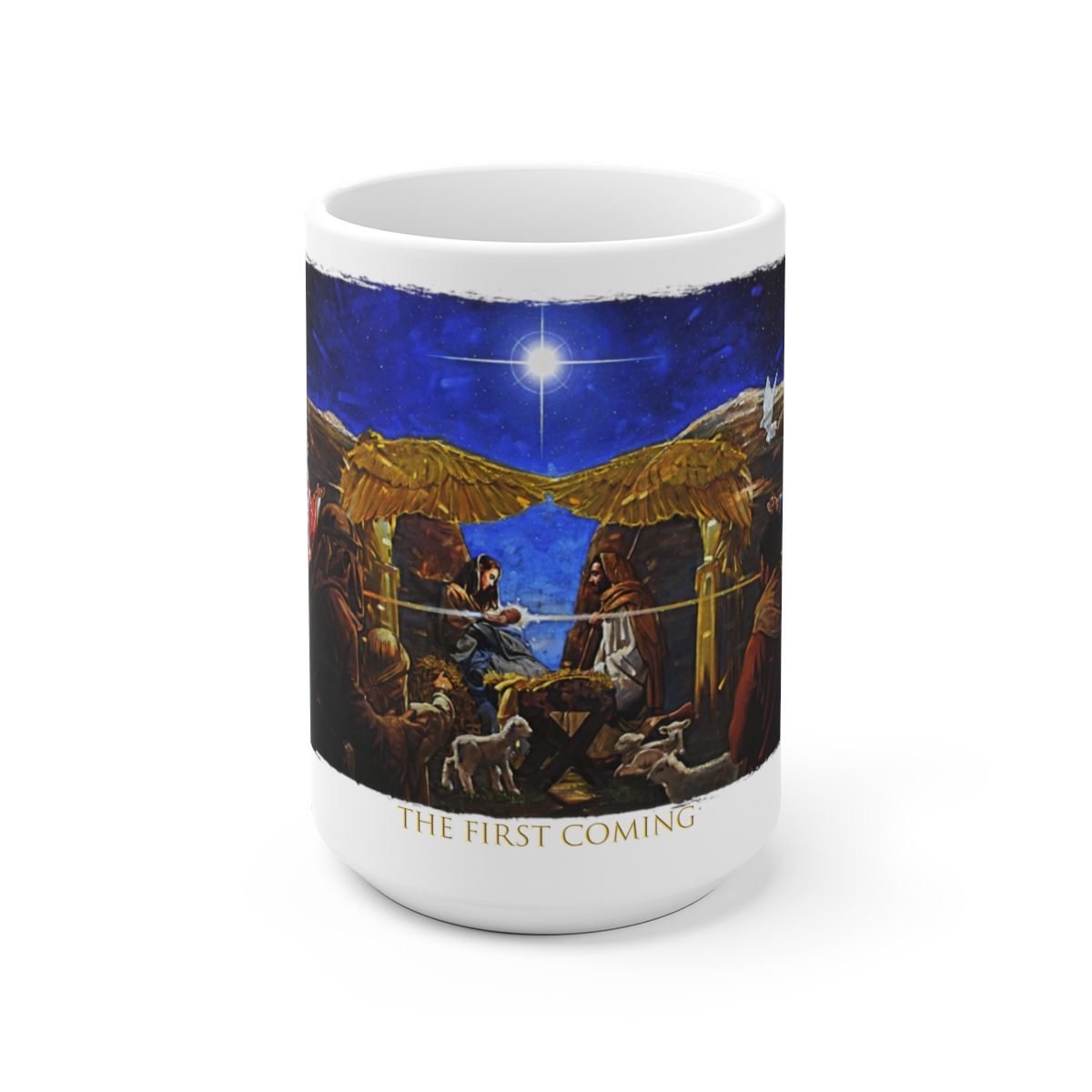 The First Coming by Ron DiCianni – 11oz and 15oz White Mugs (Rough Edge Version)