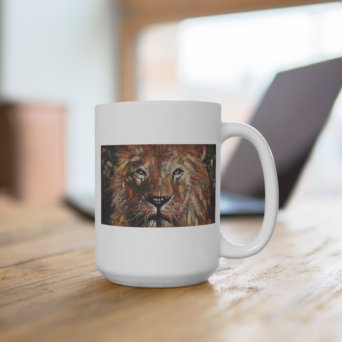 Lion by Ron DiCianni – 11oz and 15oz White Mugs