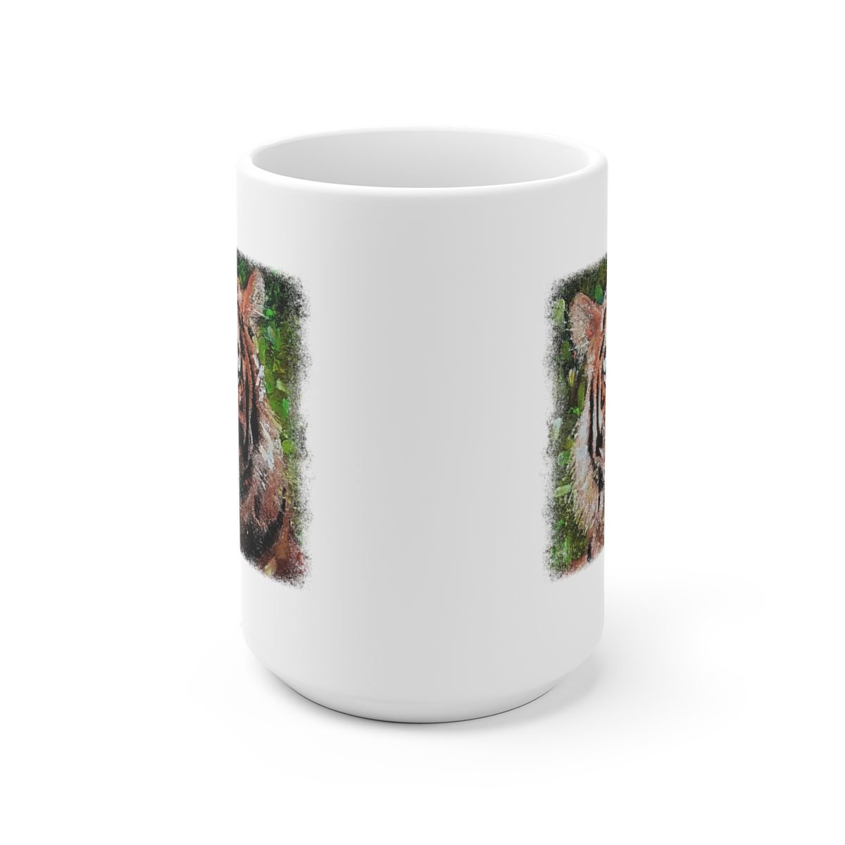 Tiger by Ron DiCianni – 11oz and 15oz White Mugs (Rough Edge Version)