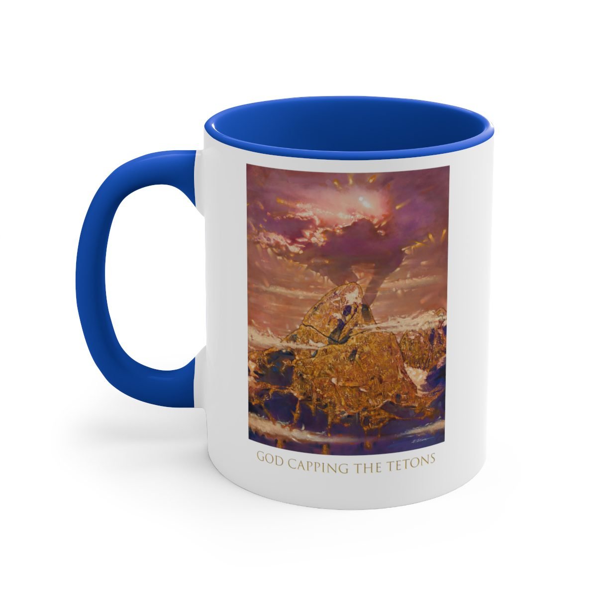 God Capping The Tetons by Ron DiCianni – 11oz Accent Mug