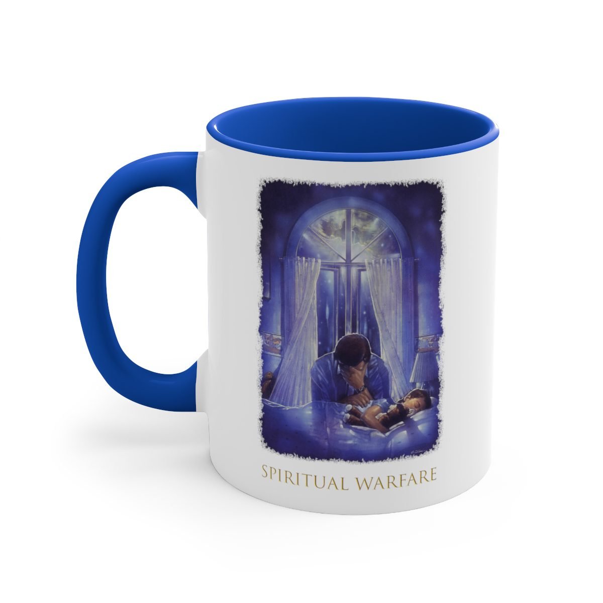 Spiritual Warfare by Ron DiCianni – 11oz Accent Mug (Rough Edge Version)