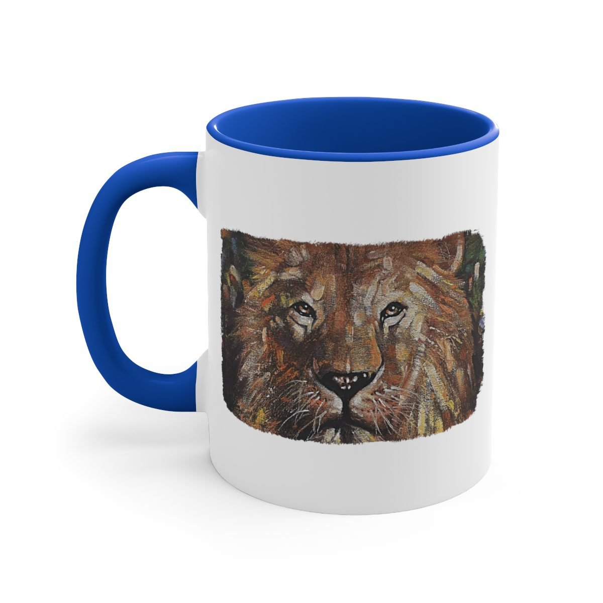 Lion by Ron DiCianni – 11oz Accent Mug (Rough Edge Version)