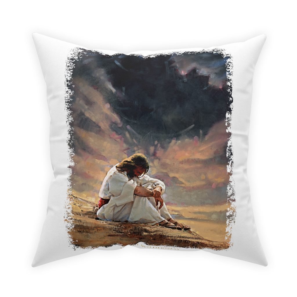 In The Wilderness by Ron DiCianni – White Broadcloth Pillow