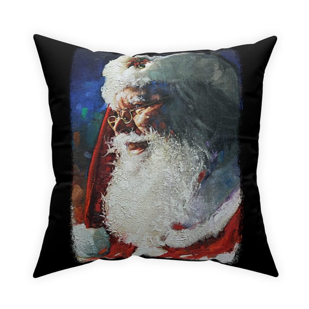 Santa by Ron DiCianni – Black Broadcloth Pillow