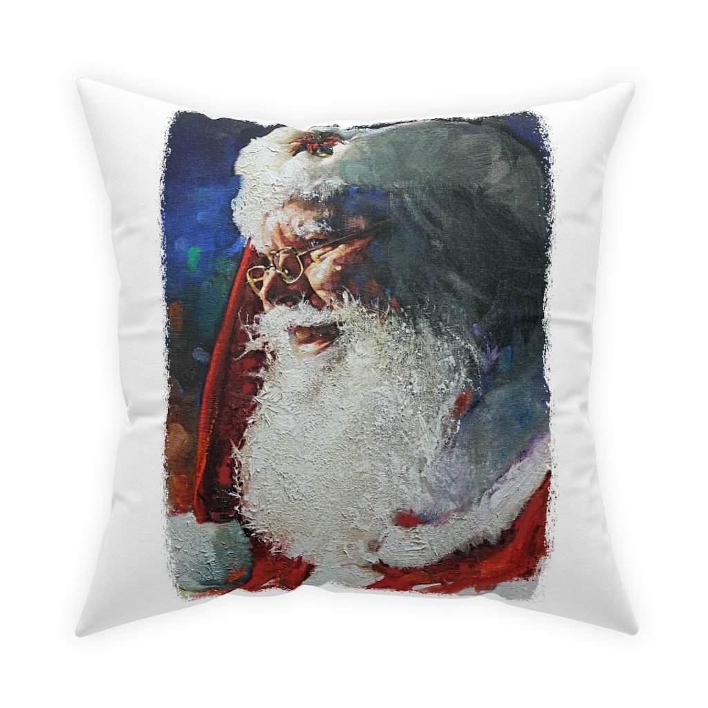 Santa by Ron DiCianni – White Broadcloth Pillow