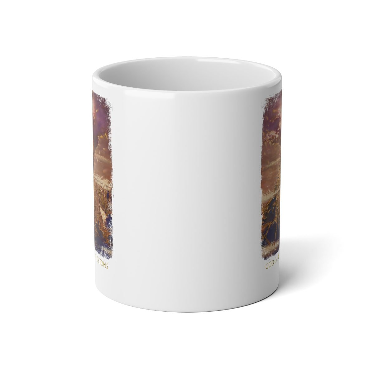 God Capping The Tetons by Ron DiCianni – 20oz White Mug (Rough Edge Version)