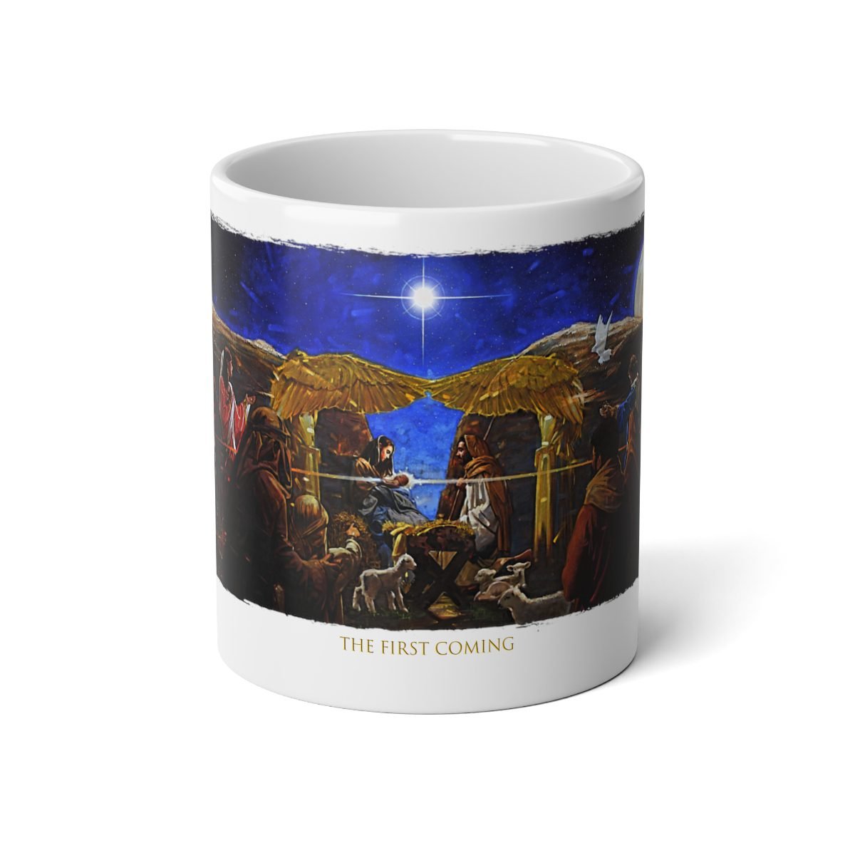 The First Coming by Ron DiCianni – 20oz White Mug (Rough Edge Version)