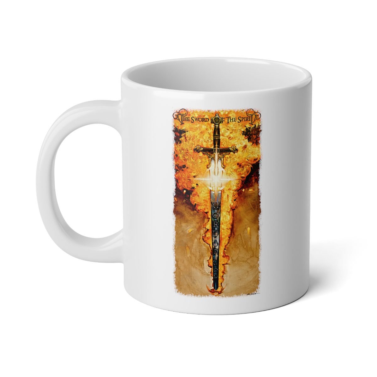 The Sword of The Spirit by Ron DiCianni – 20oz White Mug (Rough Edge Version)