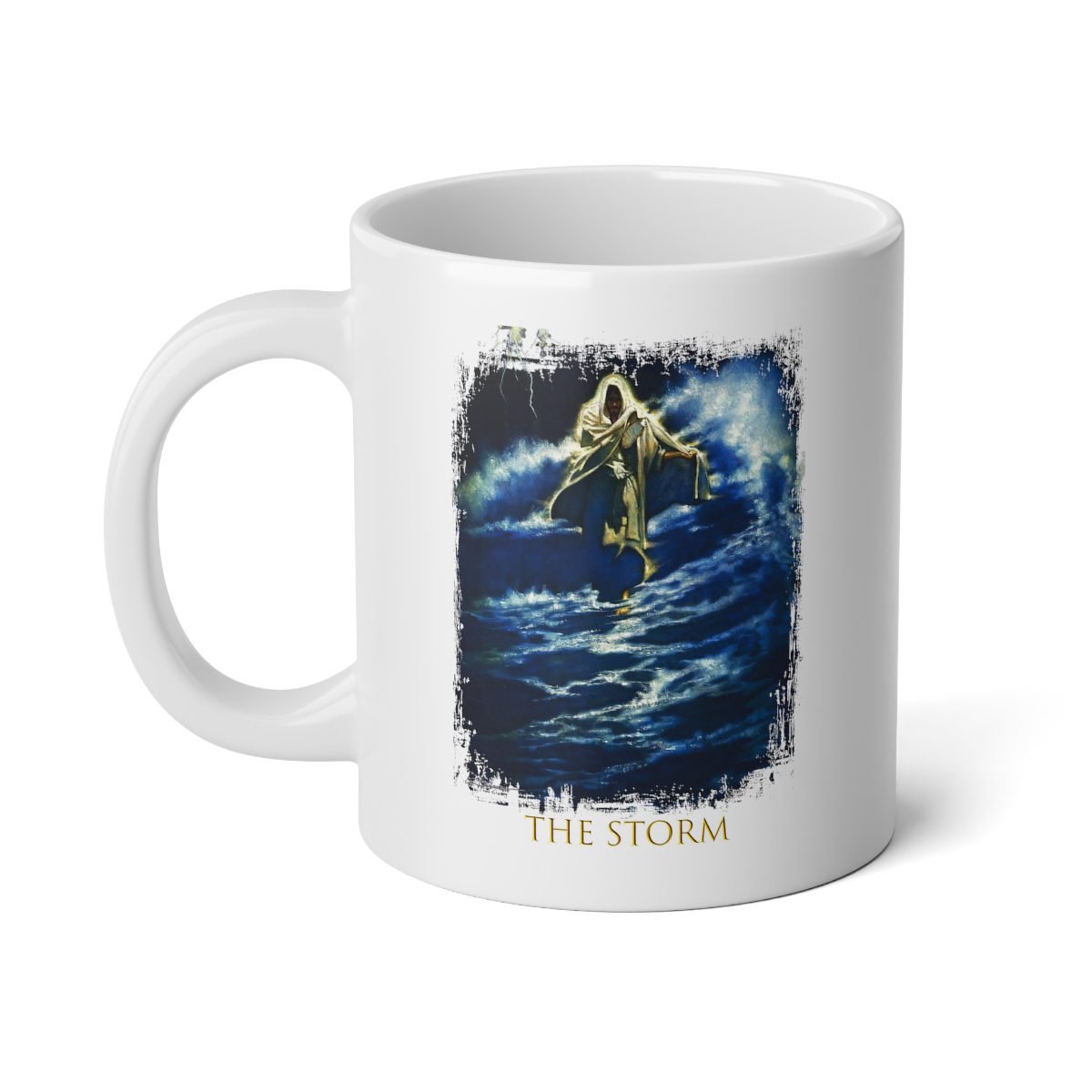 The Storm by Ron DiCianni – 20oz White Mug (Rough Edge Version)