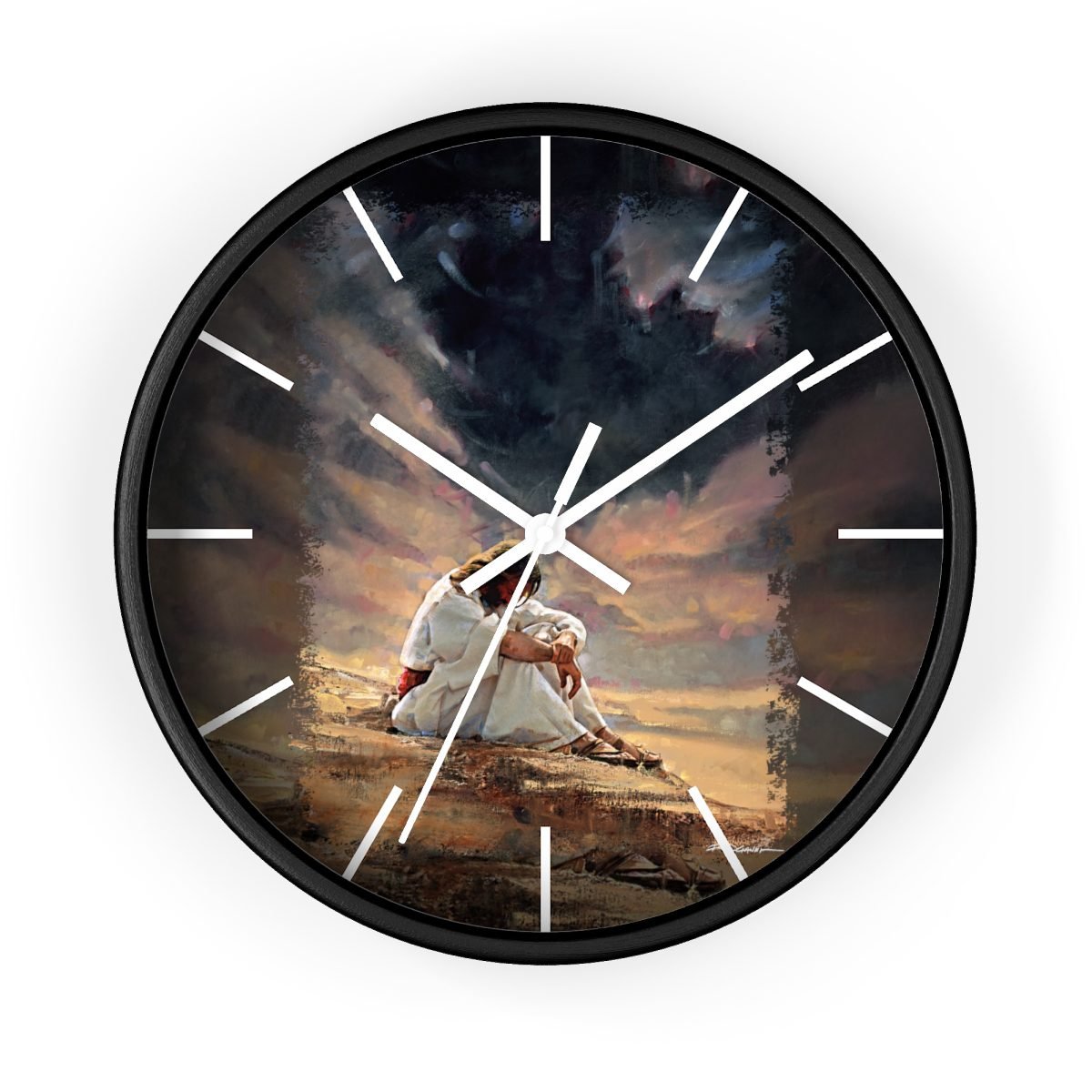 In The Wilderness by Ron DiCianni – Wall clock