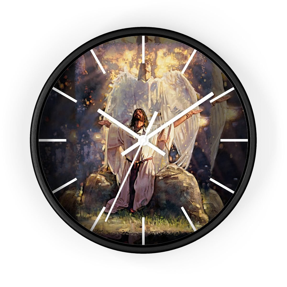 In The Garden by Ron DiCianni – Wall clock