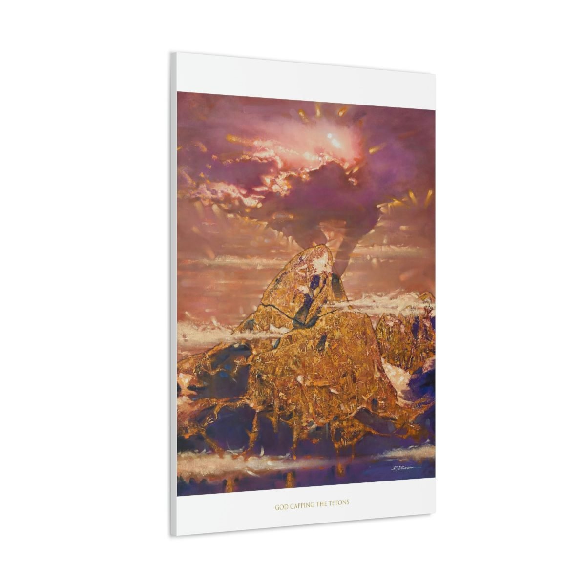 God Capping The Tetons by Ron DiCianni Stretched Canvas Print